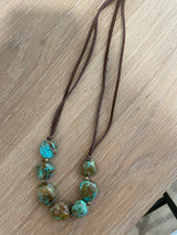 Hatband with large turquoise chunks