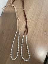 Hatband with pearls and crystals