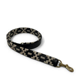 Polo strap embossed black & white