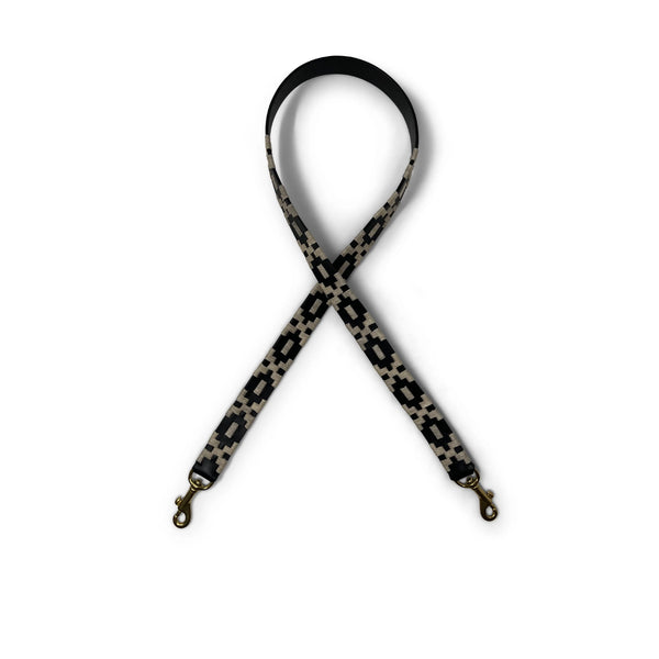 Polo strap embossed black & white