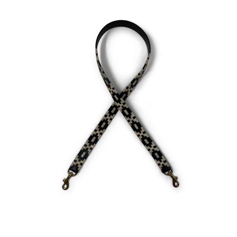 Polo strap embossed black & white