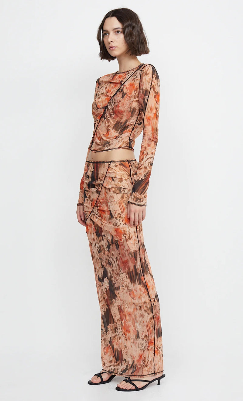 Averil Gathered Long Sleeve Top