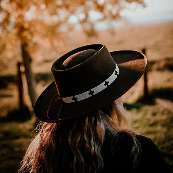 Cross Wide Hat Band