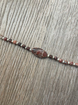 Hatband Brecciated Jasper on leather