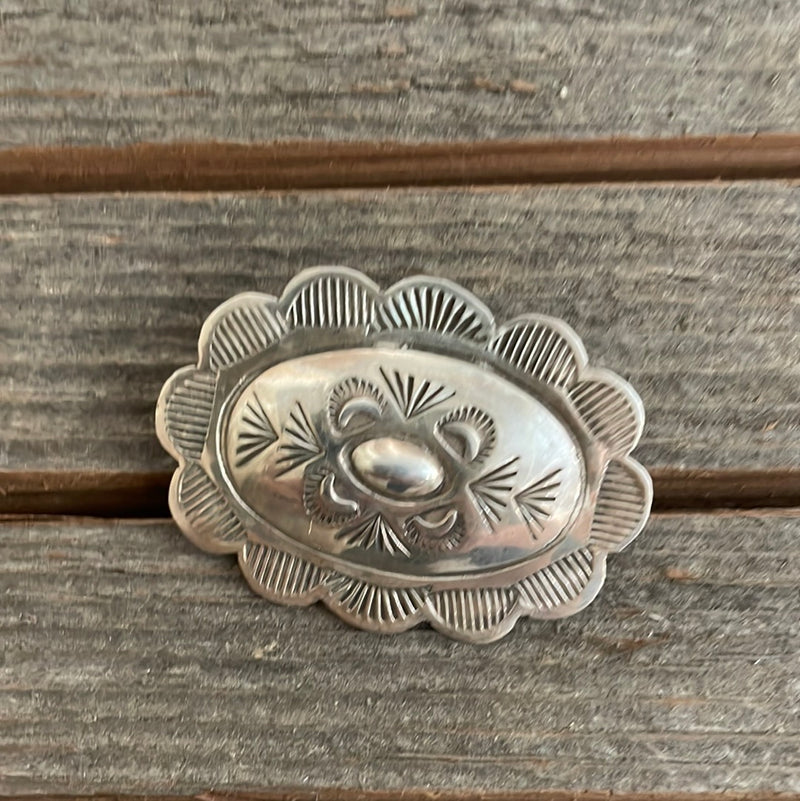 Sterling Silver Mini Concho Pin