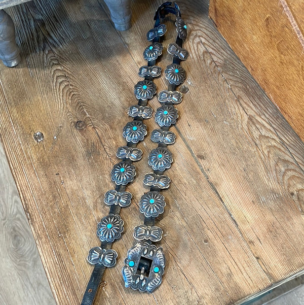 Vintage Concho Turquoise Belt