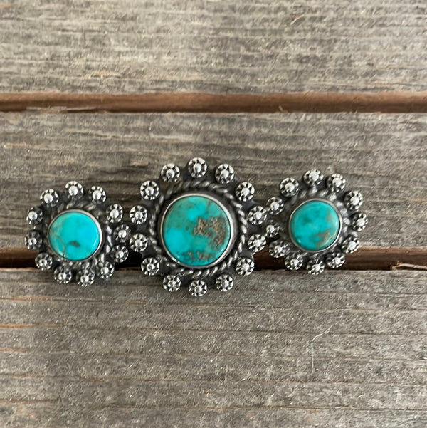 Three Turquoise Stone Hat Pin