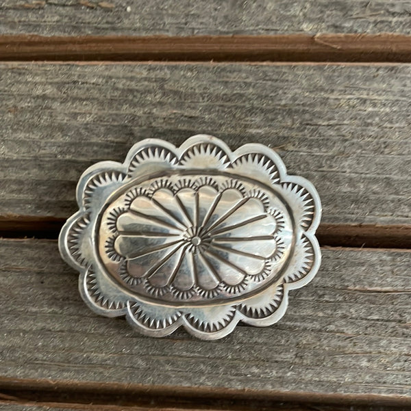 Sterling Silver Mini Concho Pin