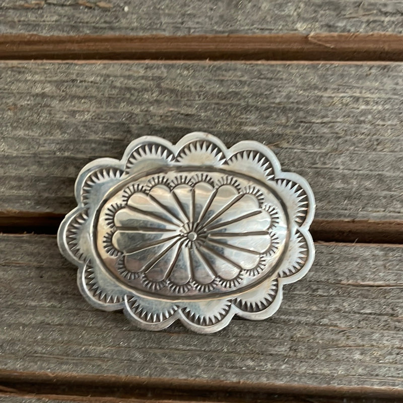 Sterling Silver Mini Concho Pin