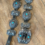 Vintage Concho Turquoise Belt