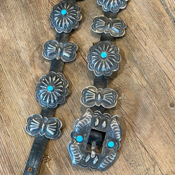 Vintage Concho Turquoise Belt