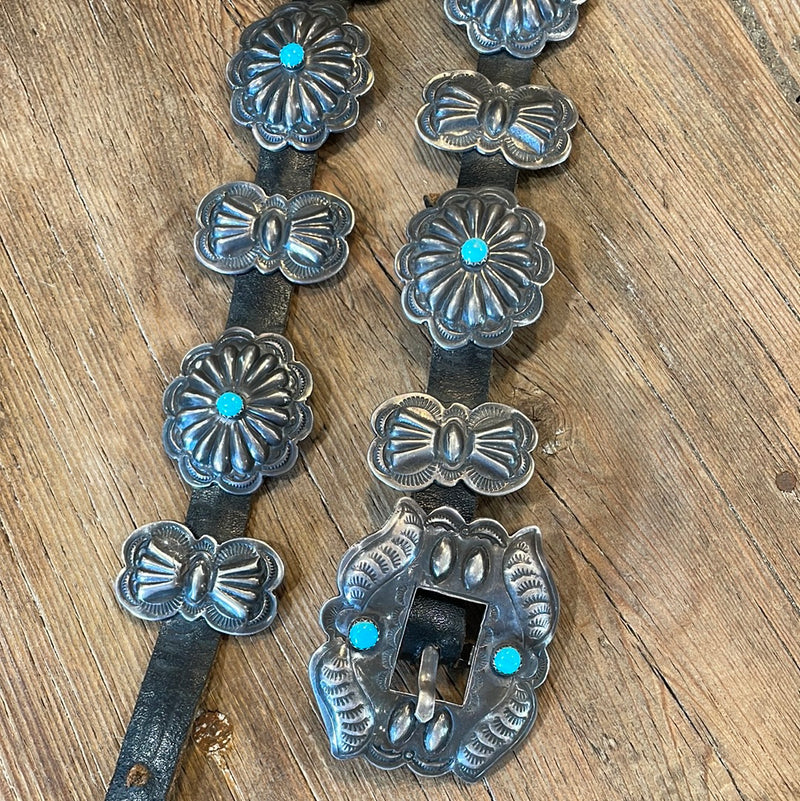 Vintage Concho Turquoise Belt