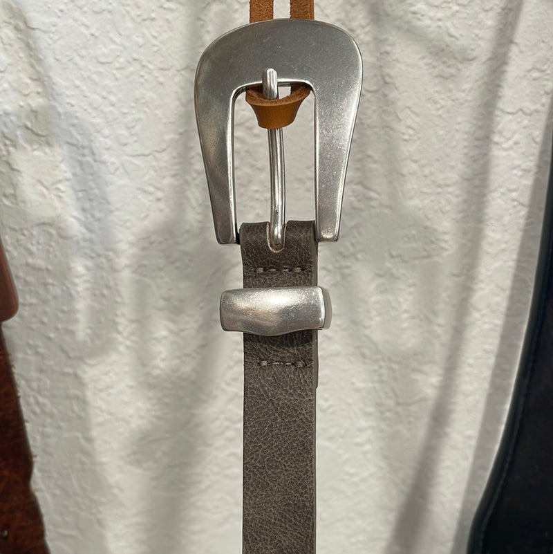 Taupe Leather Belt