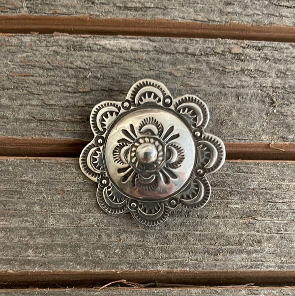 Sterling Silver Mini Concho Pin