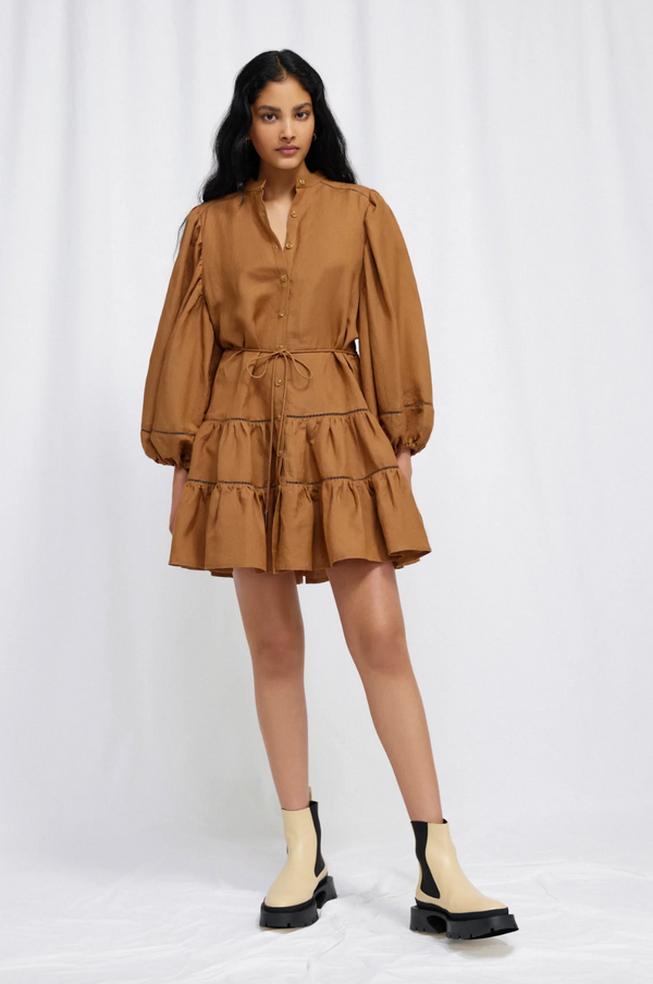 Theodora Dress- Toffee